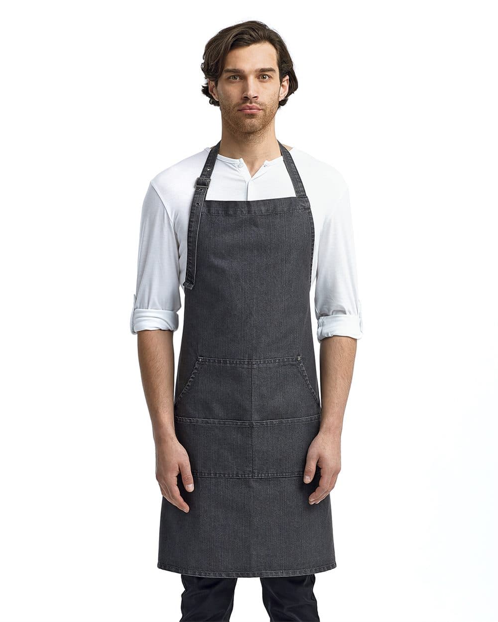 Artisan Collection by Reprime Jeans Stitch Denim Bib Apron - Image 1