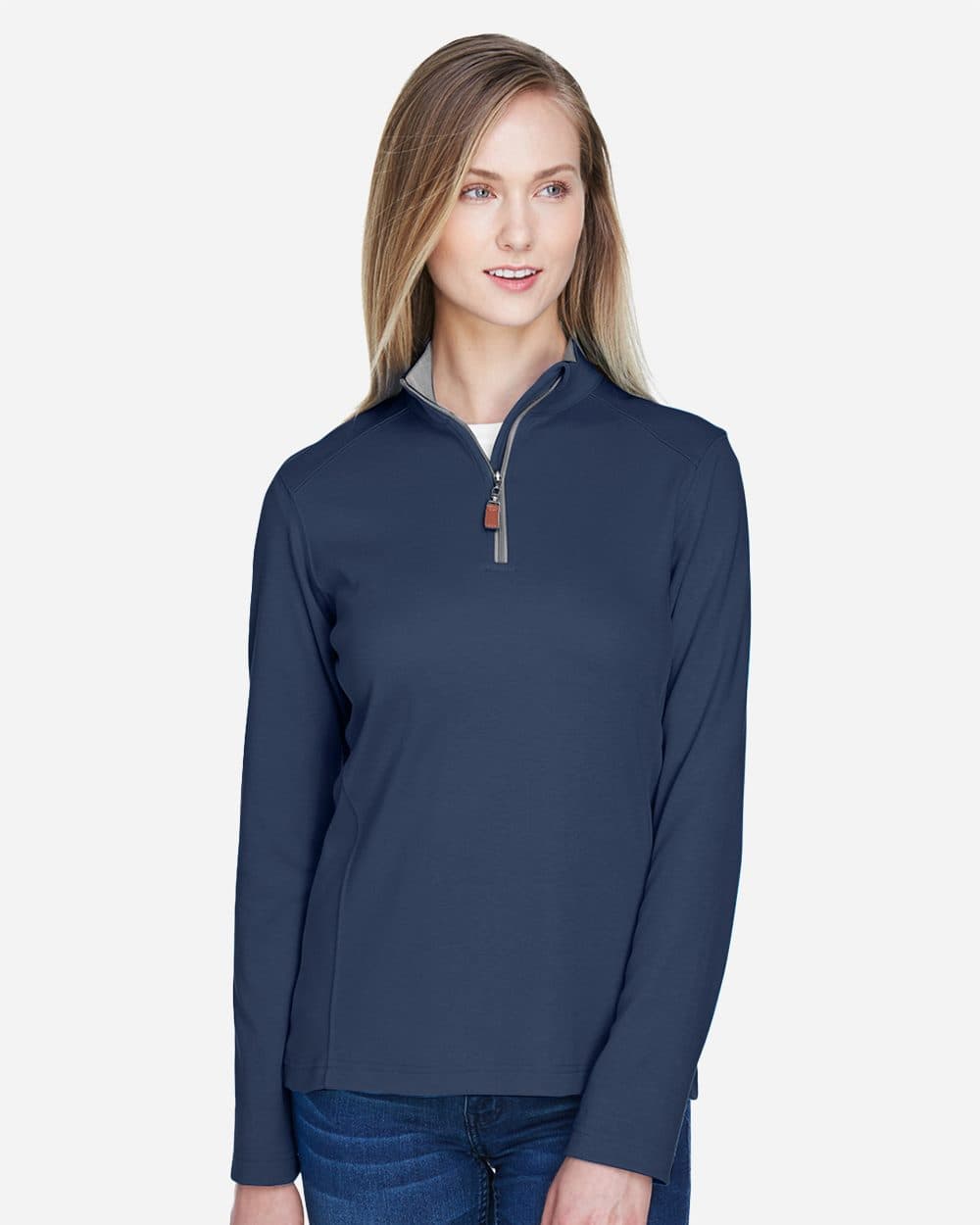 Devon & Jones Women's DRYTEC20™ Performance Quarter-Zip Pullover - Image 1