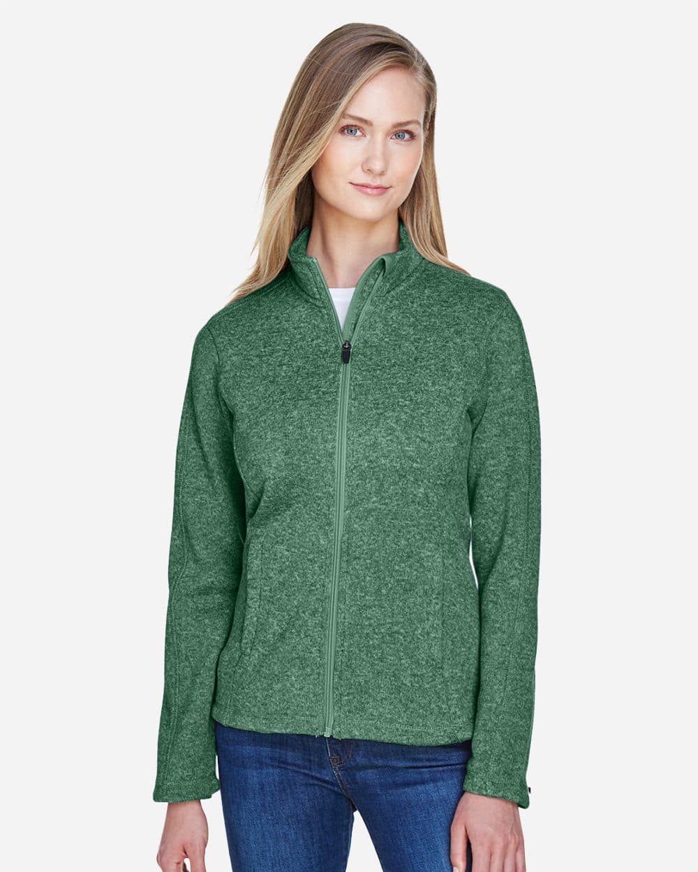 Devon & Jones Women's Bristol Full-Zip Sweater Fleece Jacket - Image 1