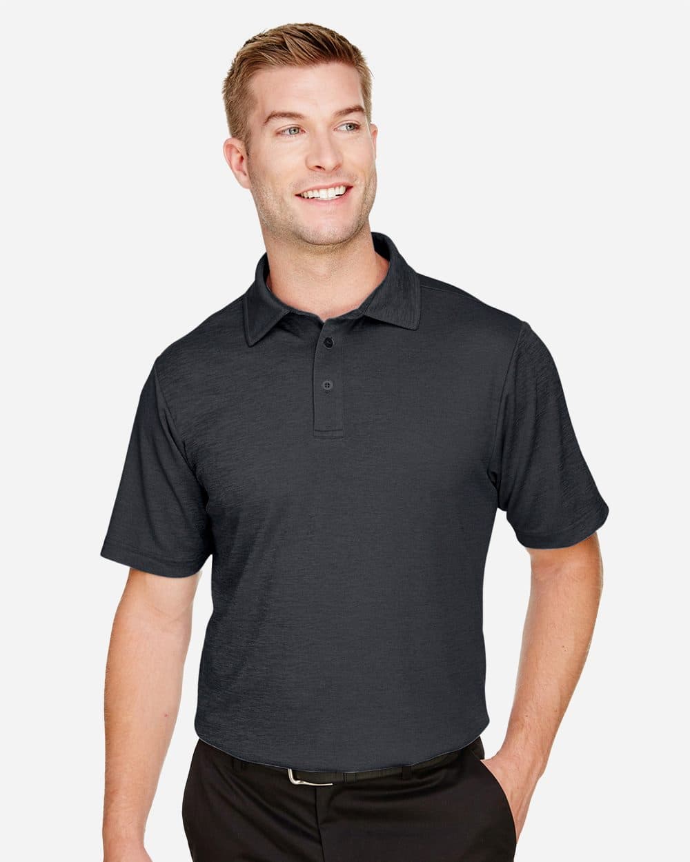 Devon & Jones Men's CrownLux Performance® Address Mélange Polo - Image 1