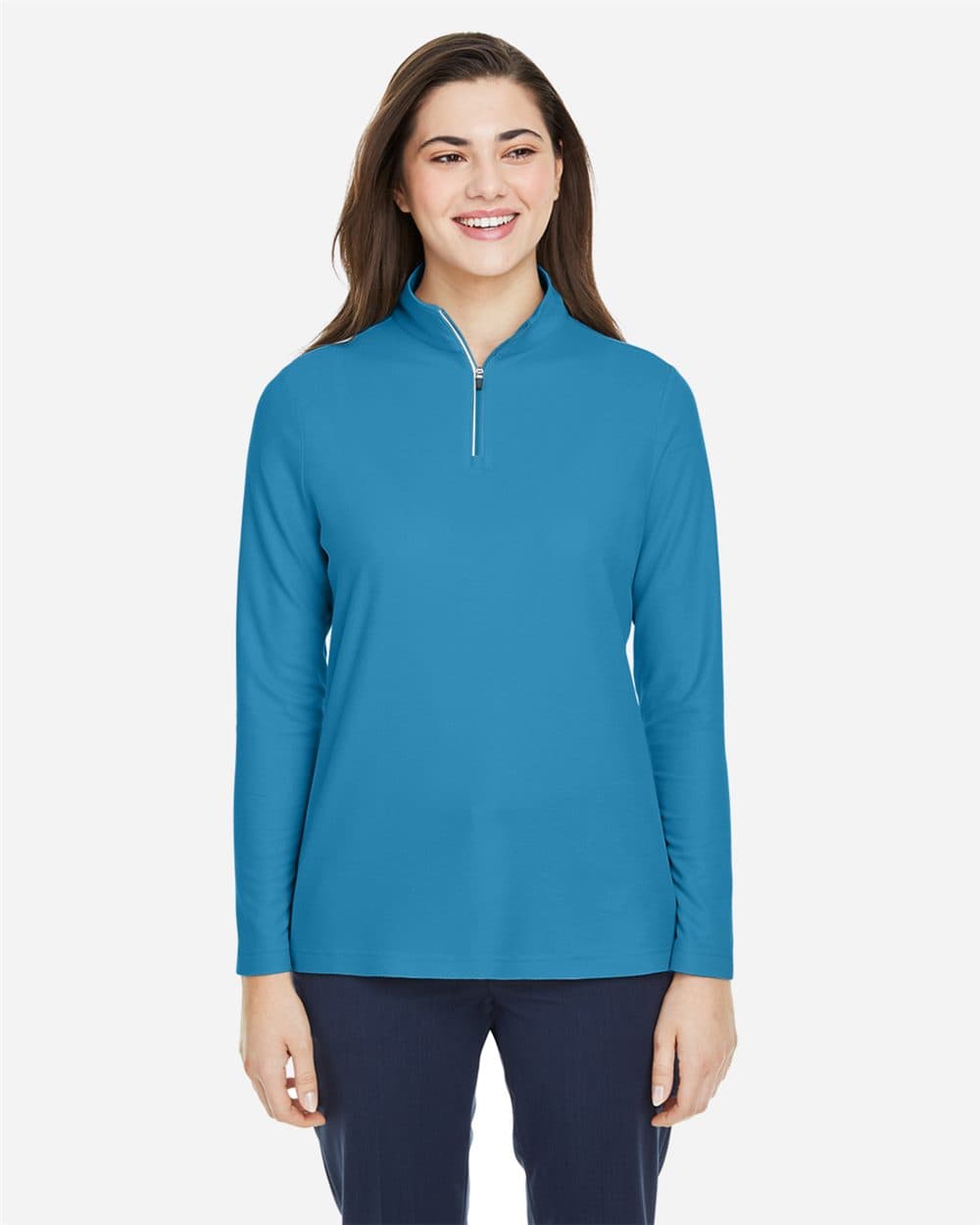 CORE365 Women's Fusion ChromaSoft™ Pique Quarter-Zip Pullover - Image 1
