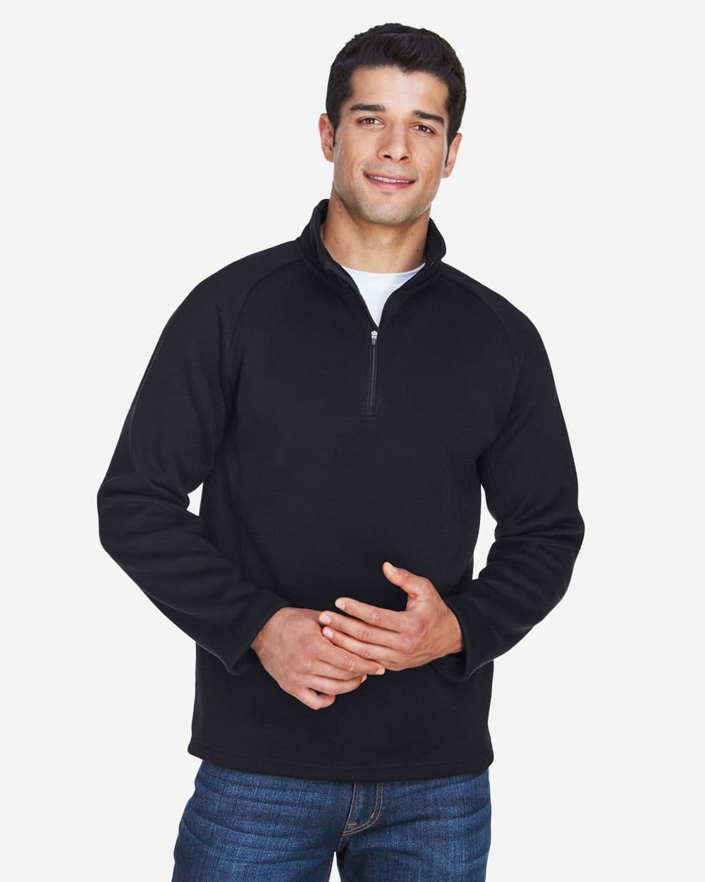 Devon & Jones Unisex Bristol Sweater Fleece Quarter-Zip Pullover - Image 1