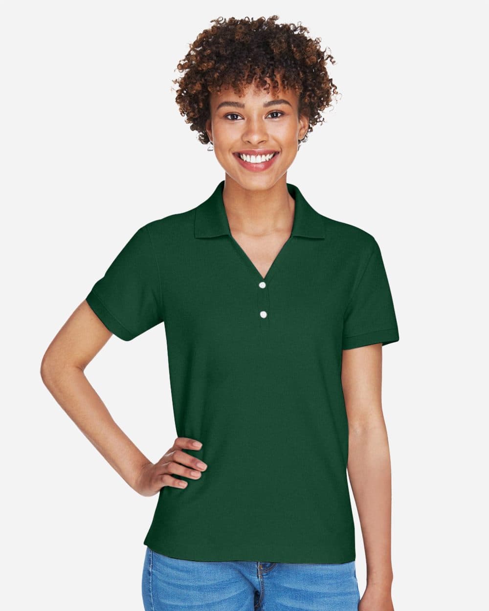 Devon & Jones Women's Pima Piqué Polo - Image 1