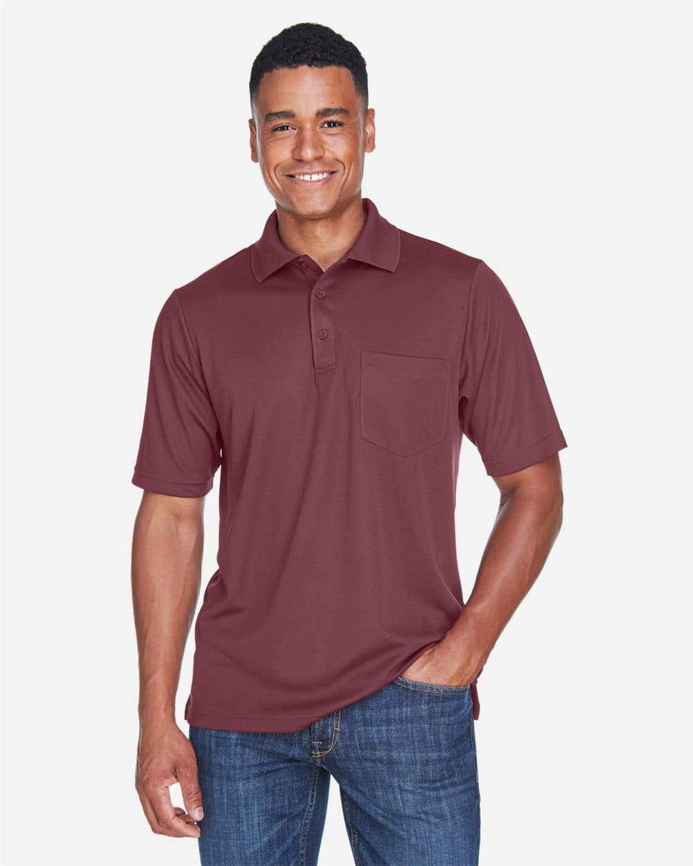 CORE365 Men's Origin Performance Piqué Polo with Pocket - Image 1