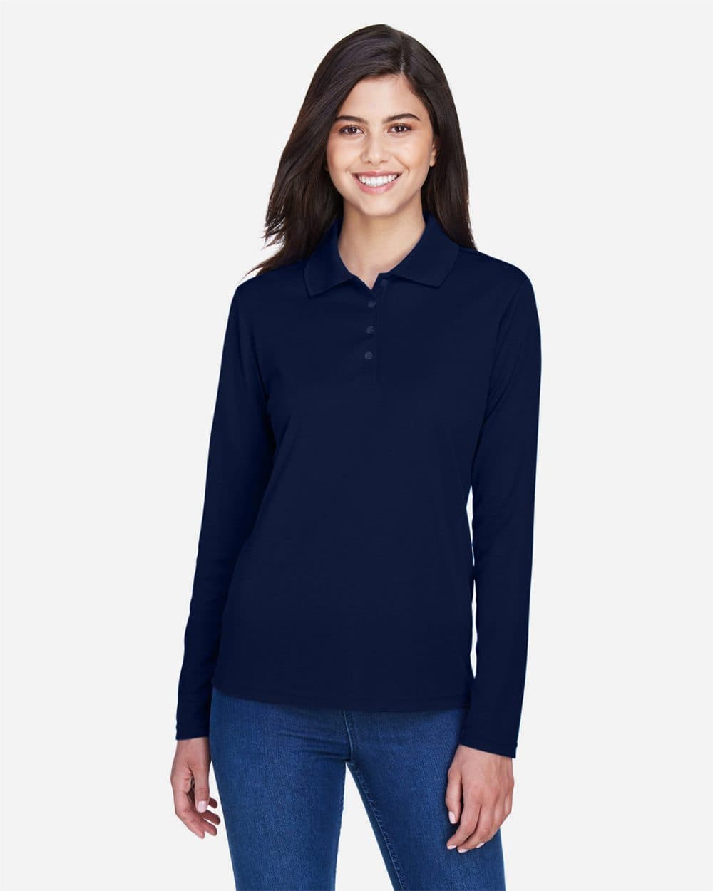CORE365 Women's Pinnacle Performance Long Sleeve Piqué Polo - Image 1
