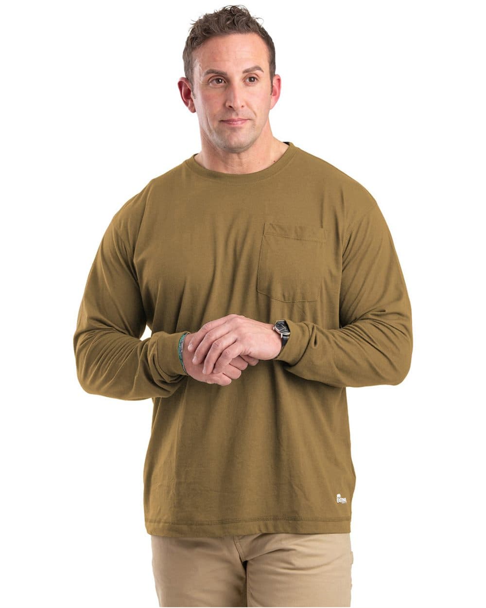 Berne Apparel Men's Performance Long Sleeve Pocket T-Shirt - Image 1
