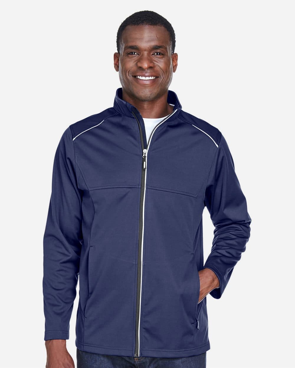 CORE365 Men's Techno Lite Three-Layer Knit Tech-Shell - Image 1