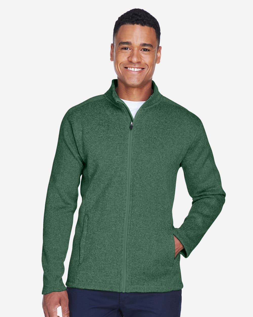 Devon & Jones Men's Bristol Full-Zip Sweater Fleece Jacket - Image 1