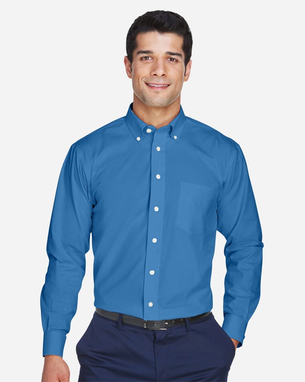 Devon & Jones Men's Crown Collection® Oxford Woven Dress Shirt - Image 1