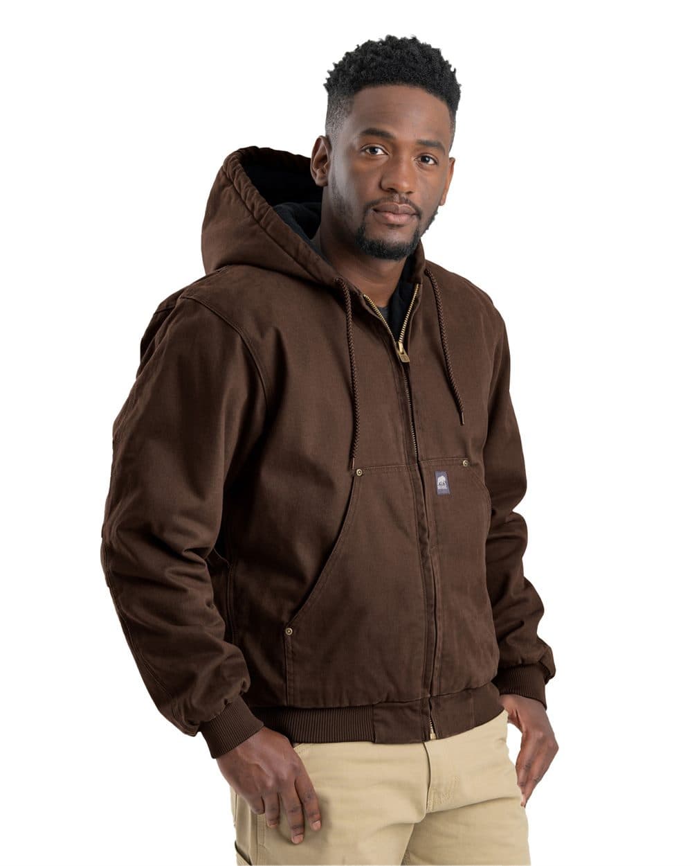 Berne Apparel Men's Heartland Washed Cotton Duck Hooded Jacket - Image 1