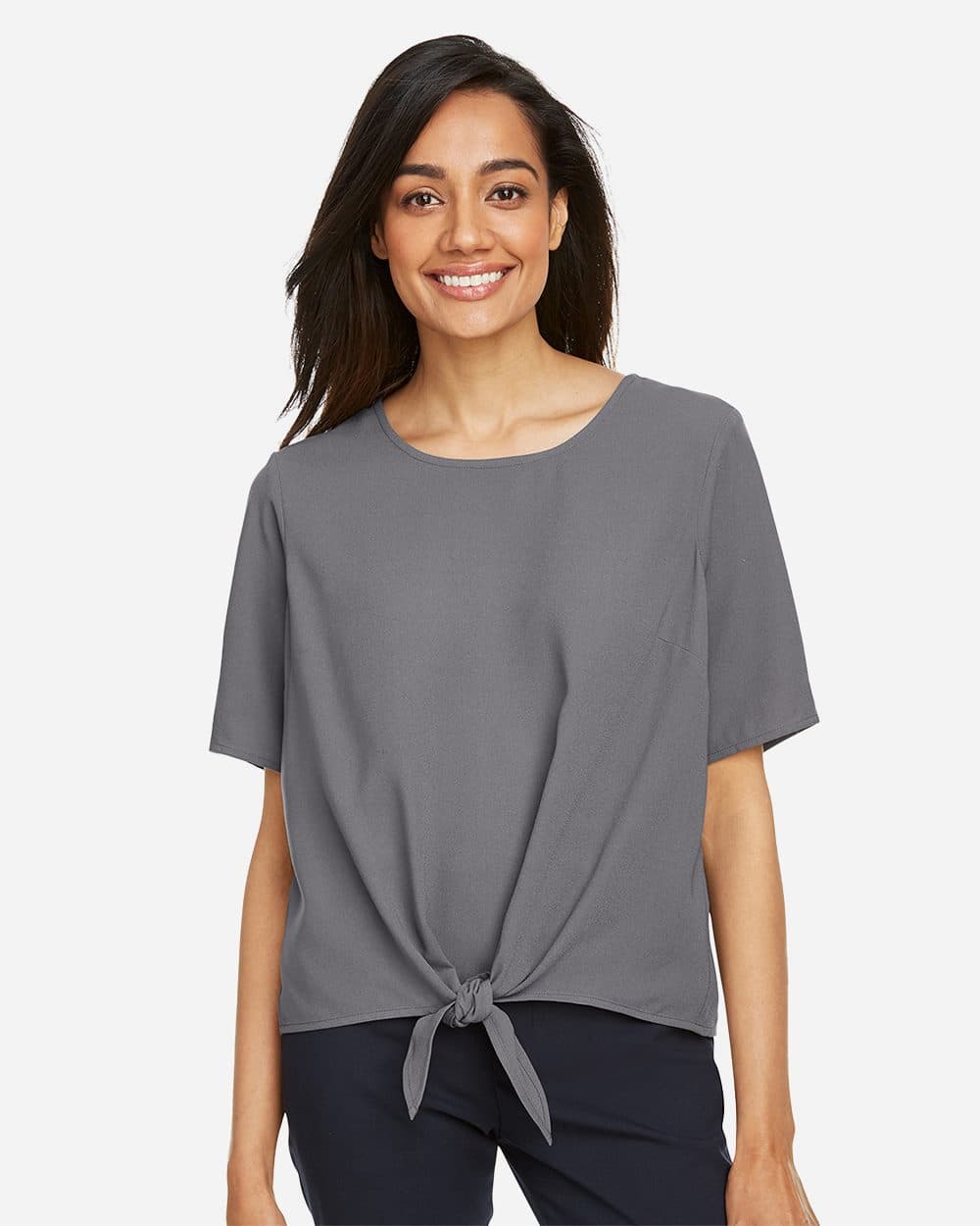 Devon & Jones Women's Perfect Fit™ Tie Front Blouse - Image 1
