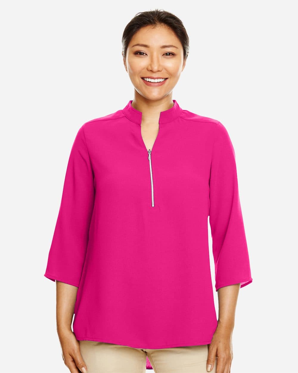 Devon & Jones Women's Perfect Fit™ Three-Quarter Sleeve Crepe Tunic - Image 1