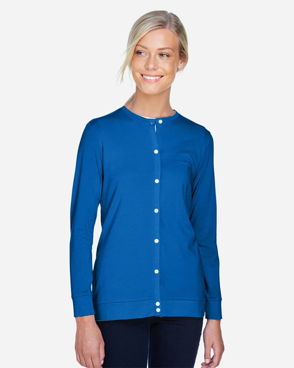 Devon & Jones Women's Perfect Fit™ Ribbon Cardigan - Image 1
