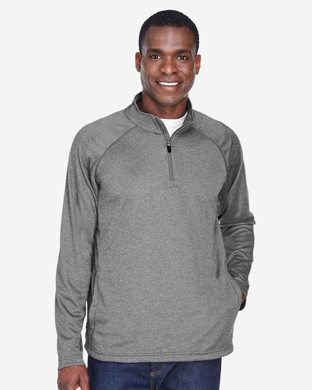 Devon & Jones Men's Stretch Tech-Shell® Compass Quarter-Zip Pullover - Image 1