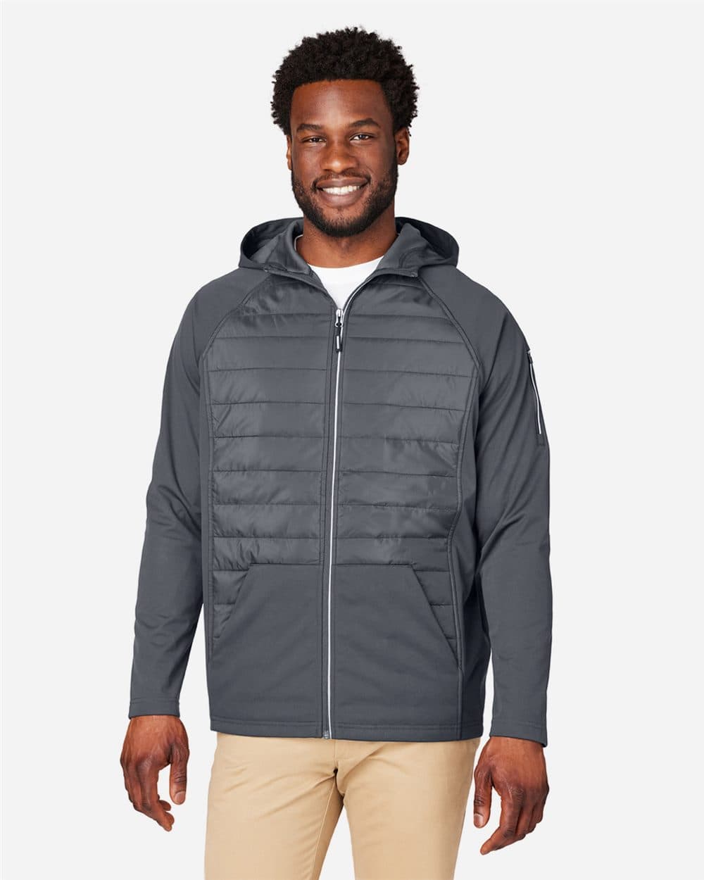 CORE365 Unisex Techno Lite Hybrid Hooded Jacket - Image 1