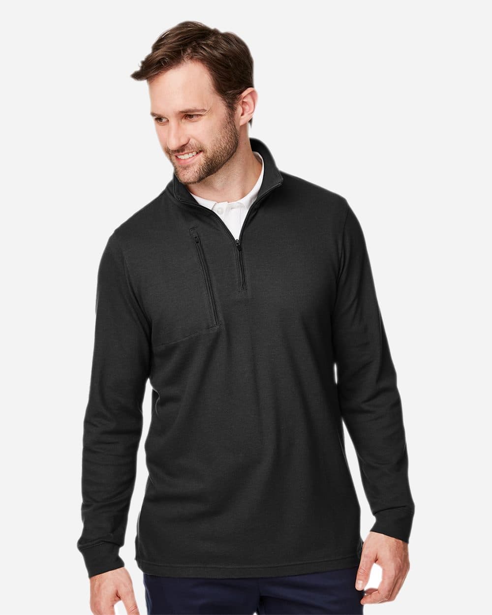 Devon & Jones Men's New Classics® Performance Quarter-Zip Pullover - Image 1