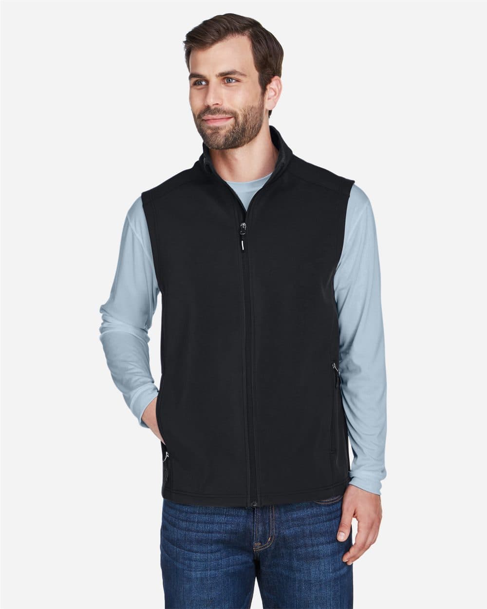 CORE365 Men's Cruise Two-Layer Fleece Bonded Soft Shell Vest - Image 1