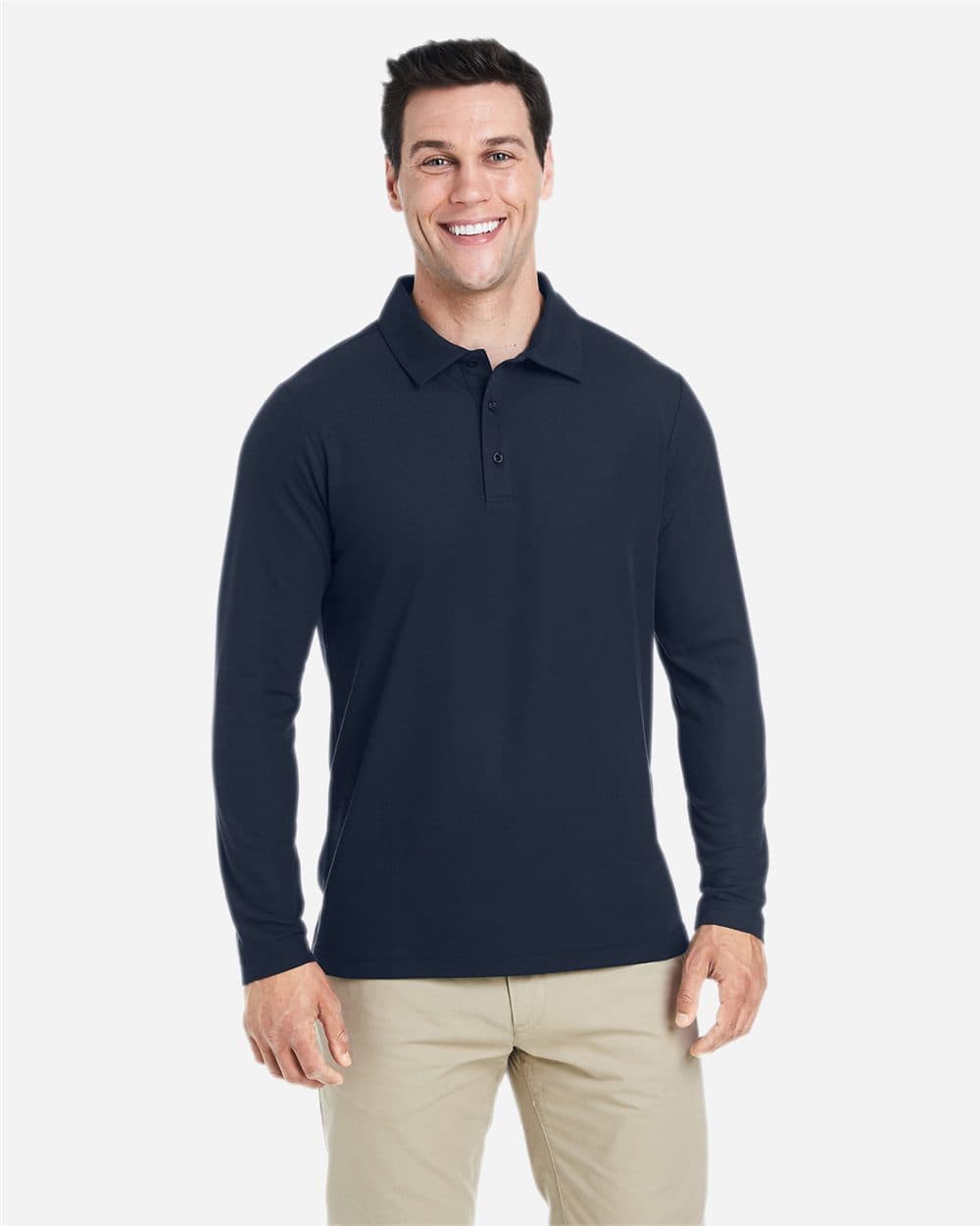 CORE365 Men's Fusion ChromaSoft™ Long Sleeve Pique Polo - Image 1