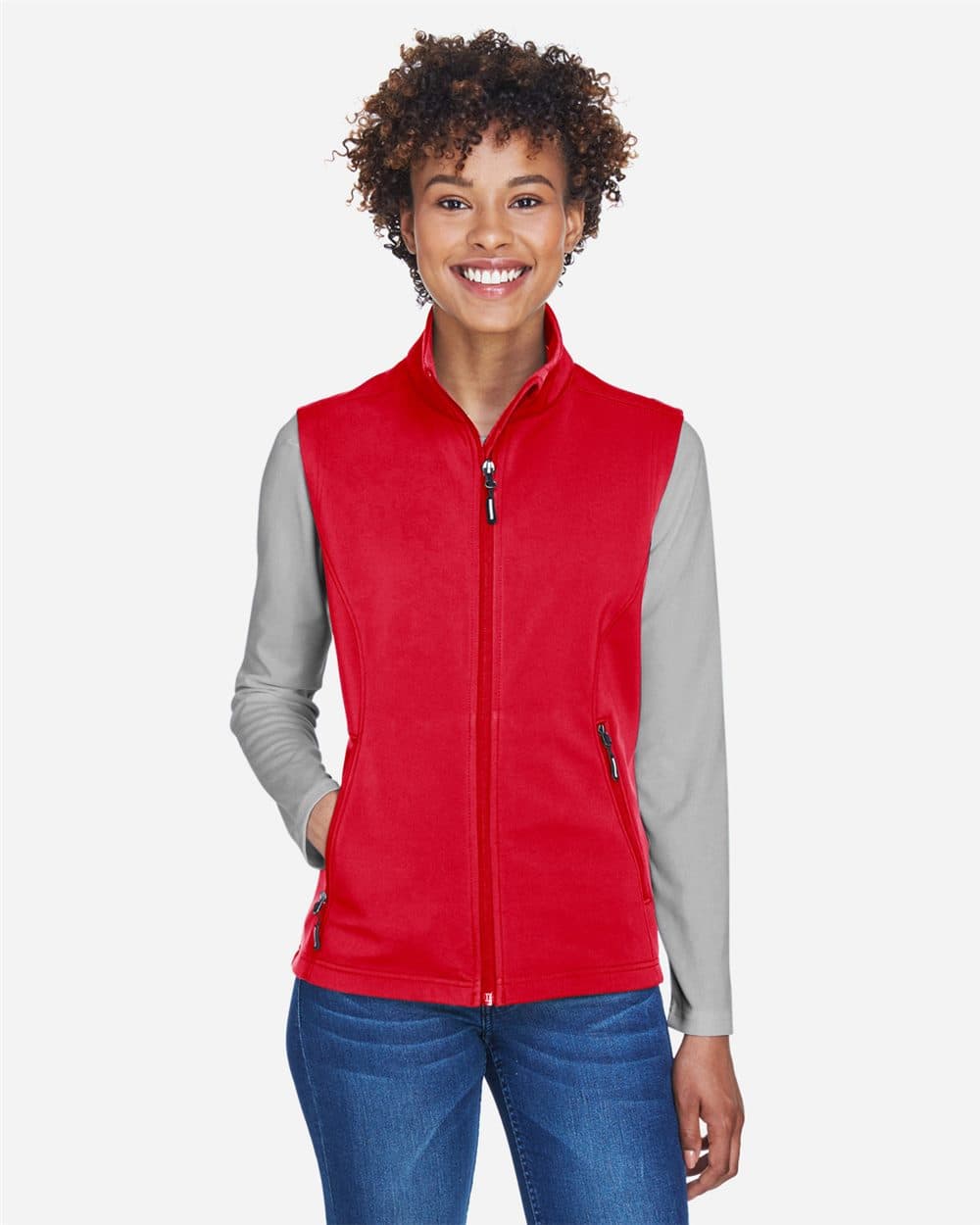 CORE365 Women's Cruise Two-Layer Fleece Bonded Soft Shell Vest - Image 1