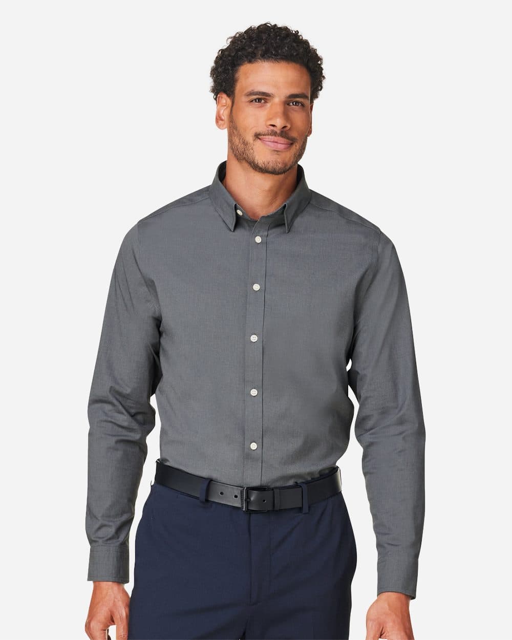 Devon & Jones Men's CrownLux Performance® Spencer Poplin Dress Shirt - Image 1