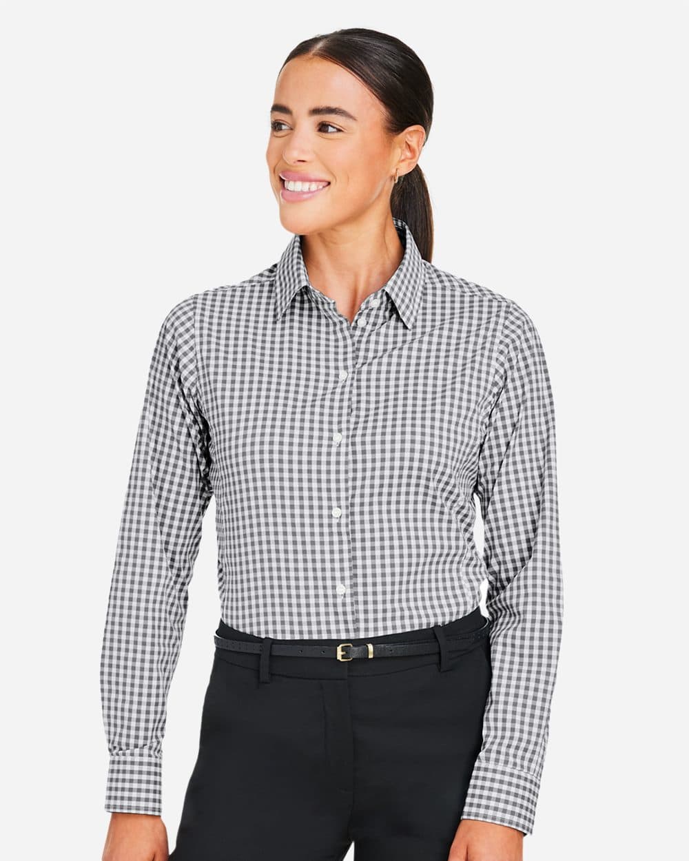 Devon & Jones Women's CrownLux Performance® Gingham Dress Shirt - Image 1