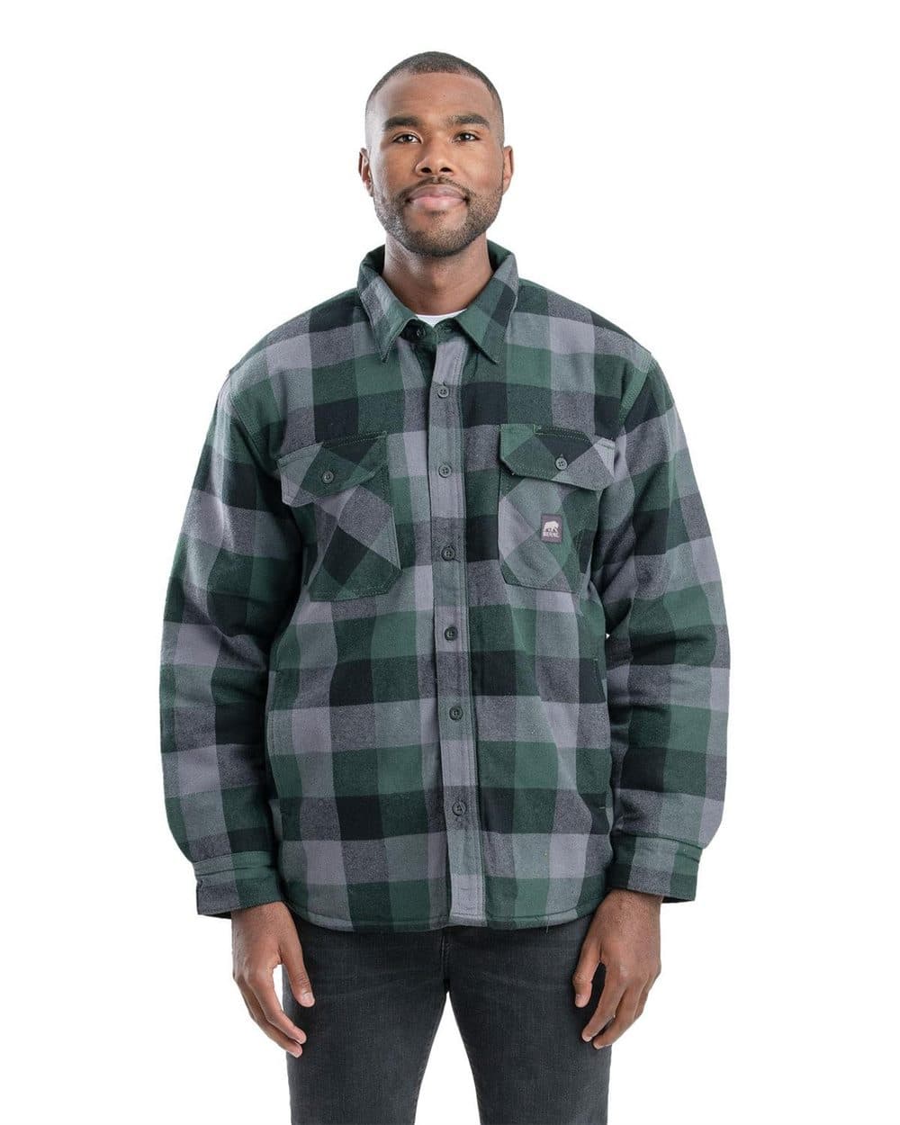 Berne Apparel Men's Tall Timber Flannel Shirt Jacket - Image 1
