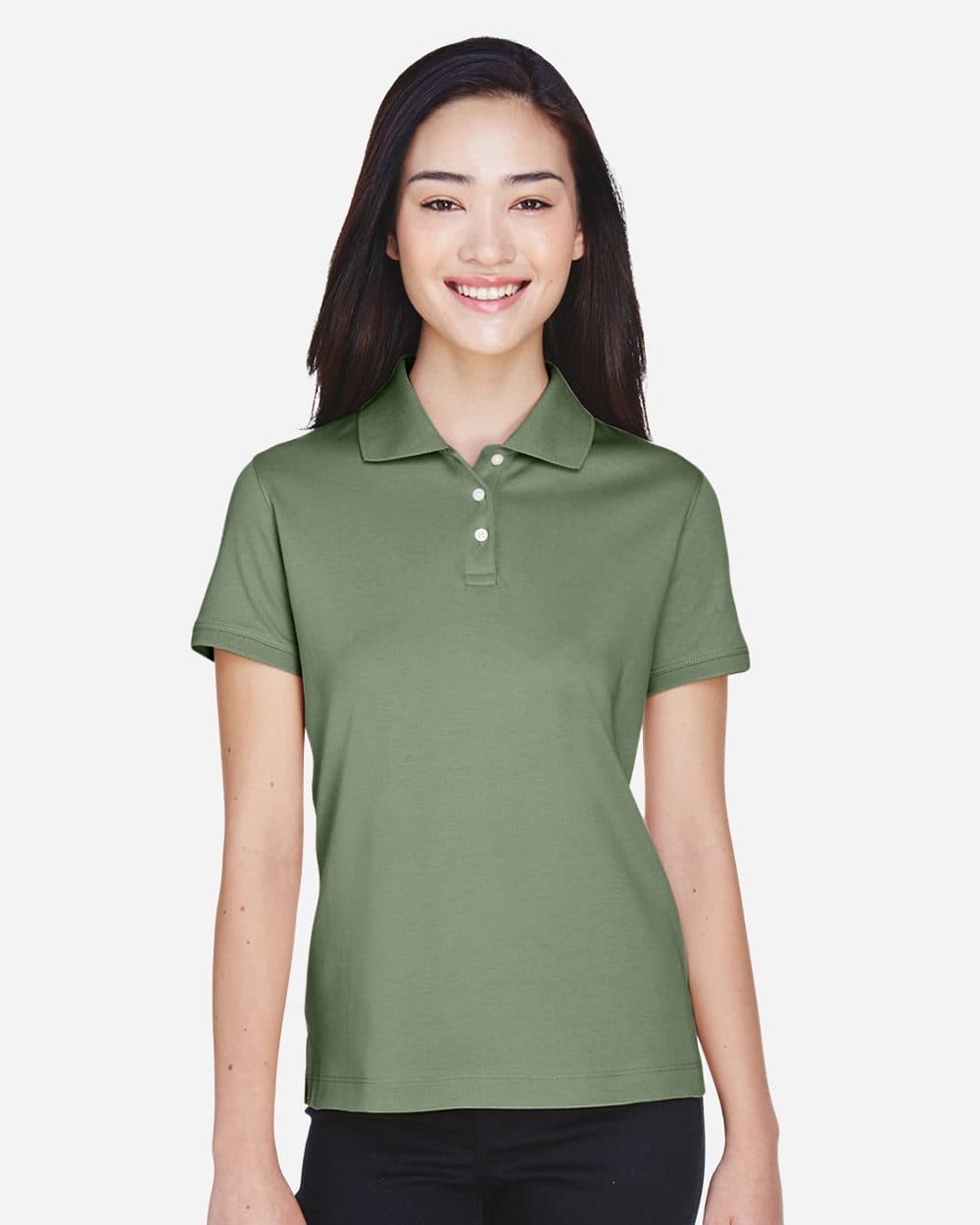 Devon & Jones Women's Perfect Pima Interlock Polo - Image 1