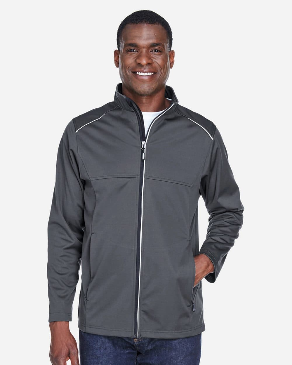 CORE365 Men's Tall Techno Lite Three-Layer Knit Tech-Shell - Image 1