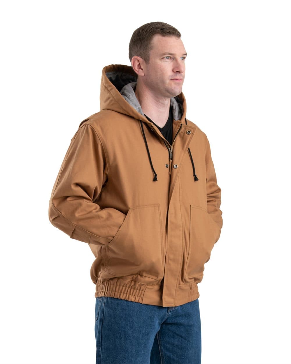 Berne Apparel Men's Tall Flame-Resistant Hooded Jacket - Image 1