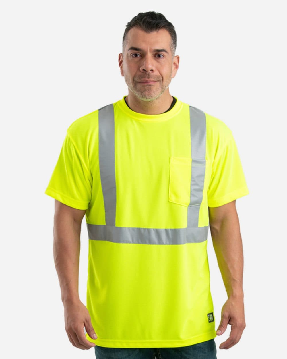 Berne Apparel Men's Tall Hi-Vis Class 2 Performance T-Shirt - Image 1
