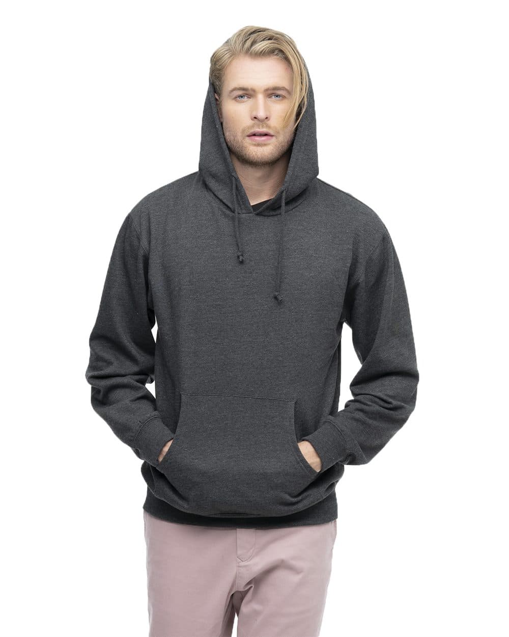 econscious Unisex Heathered Hooded Sweatshirt - Image 1