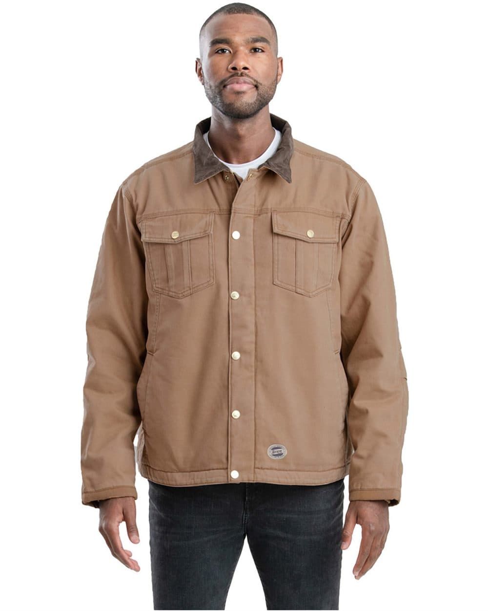Berne Apparel Men's Tall Vintage Washed Sherpa-Lined Work Jacket - Image 1