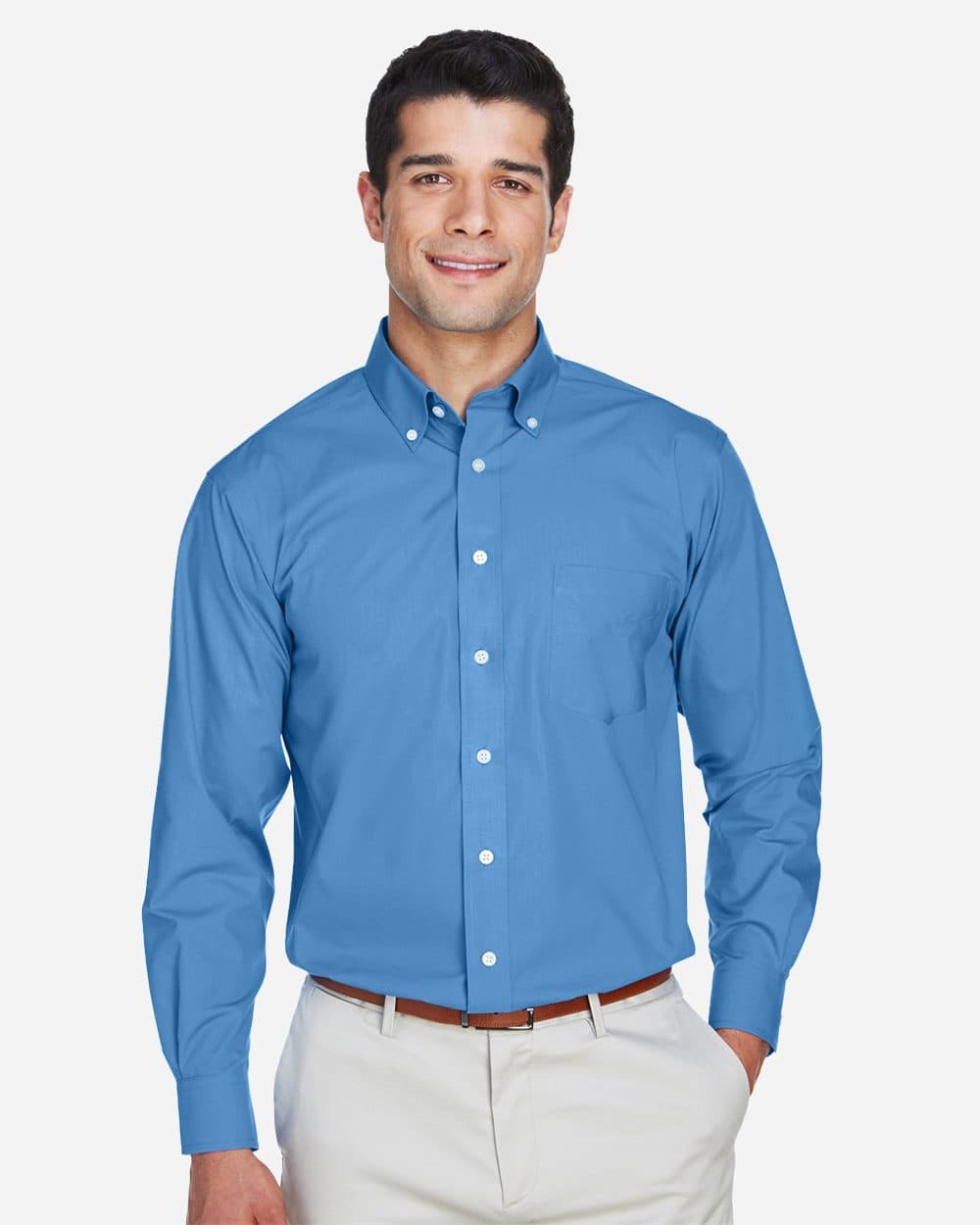 Devon & Jones Men's Tall Crown Collection® Broadcloth Woven Dress Shirt - Image 1