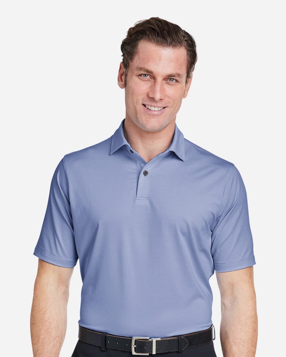 Fairway & Greene Men's USA Made Mini Stripe Tech Polo - Image 1