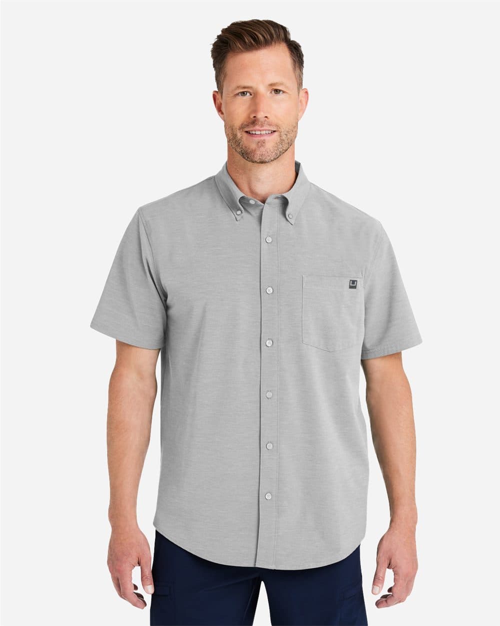 HUK Men's Kona Short Sleeve Solid Shirt - Image 1