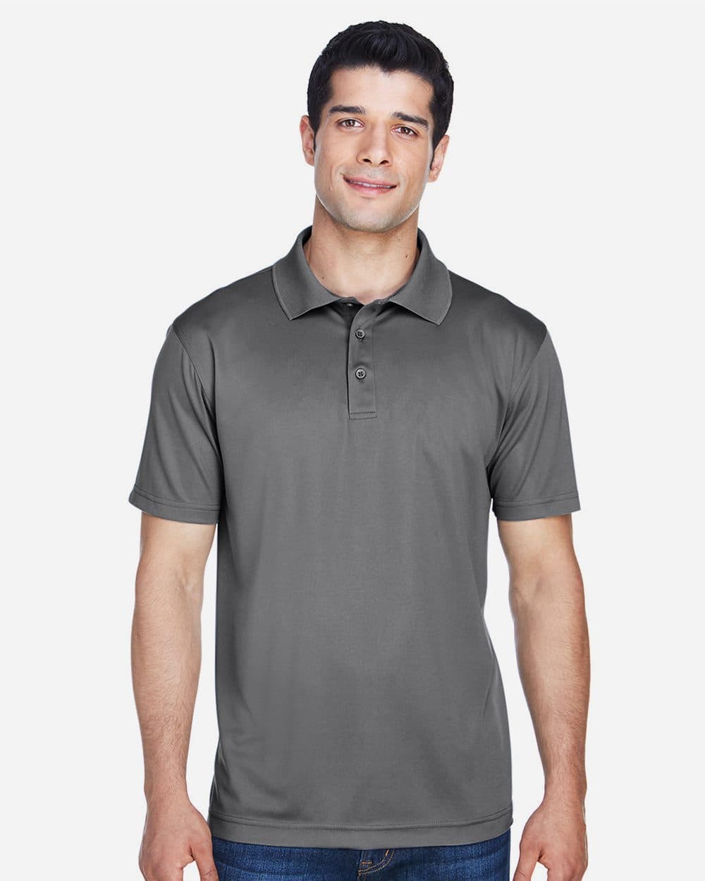 Harriton Men's Polyester Jersey Polo - Image 1