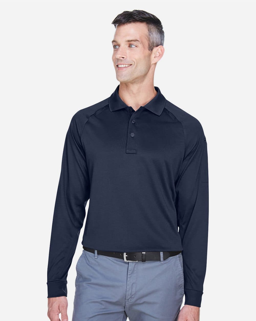Harriton Men's Advantage Long Sleeve Tactical Polo - Image 1