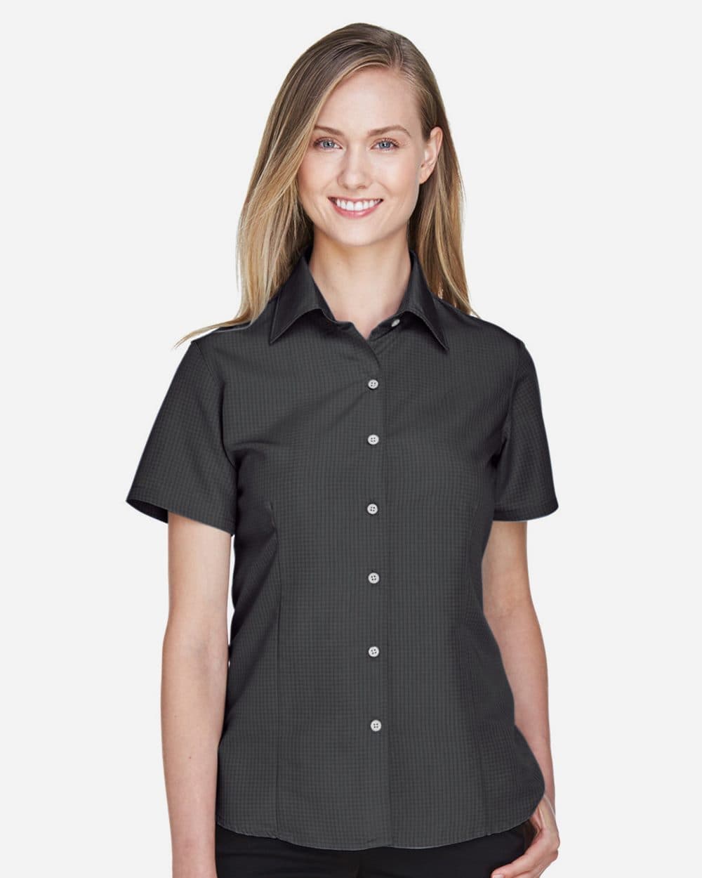Harriton Women's Barbados Textured Camp Shirt - Image 1