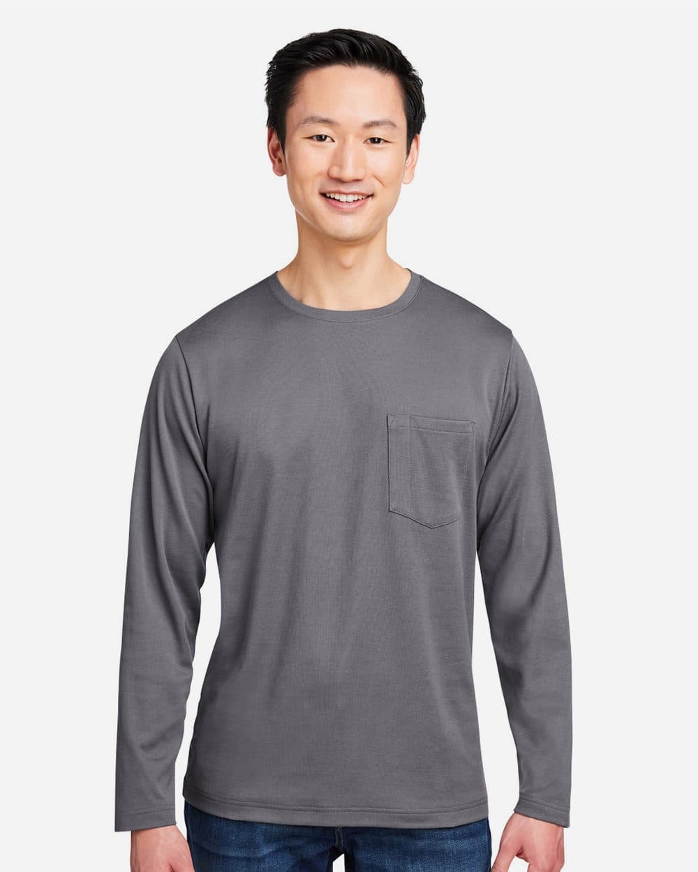 Harriton Unisex Charge Snag and Soil Protect Long Sleeve T-Shirt - Image 1