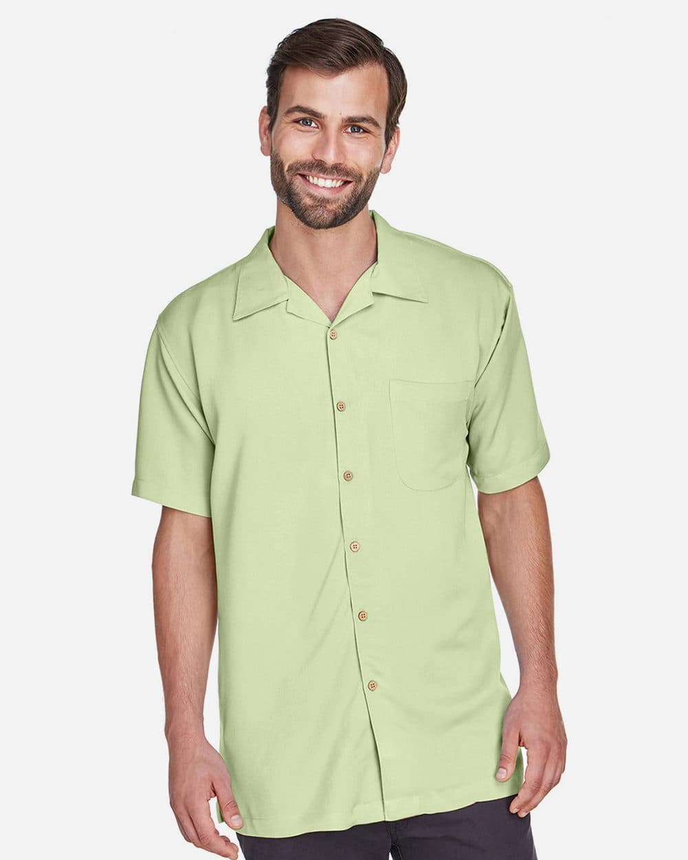 Harriton Men's Bahama Cord Camp Shirt - Image 1