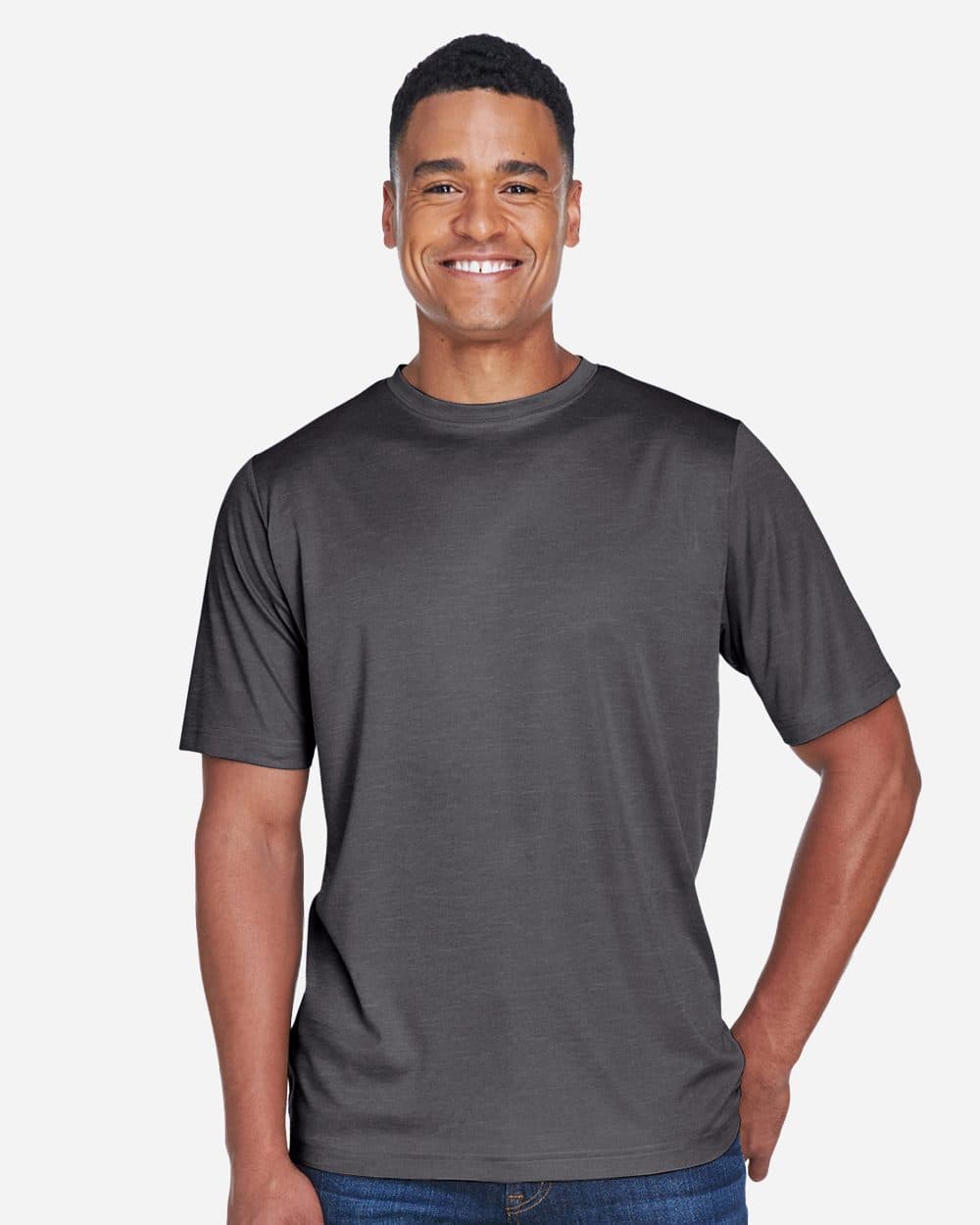 Team 365 Men's Sonic Heather Performance T-Shirt - Image 1