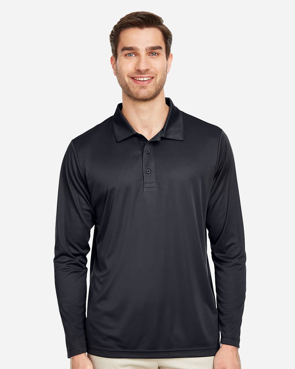 Team 365 Men's Zone Performance Long Sleeve Polo - Image 1