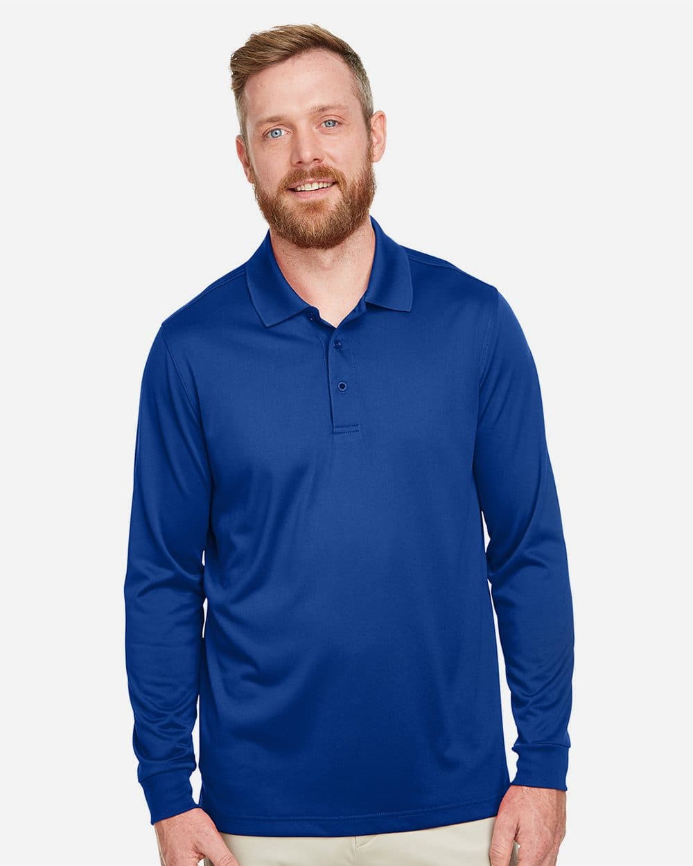 Harriton Men's Advantage Snag Protection Plus IL Long Sleeve Polo - Image 1