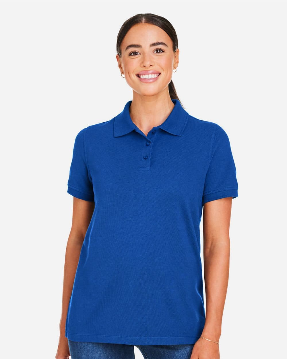 Harriton Women's Valiant Cotton Snag Protect Polo - Image 1