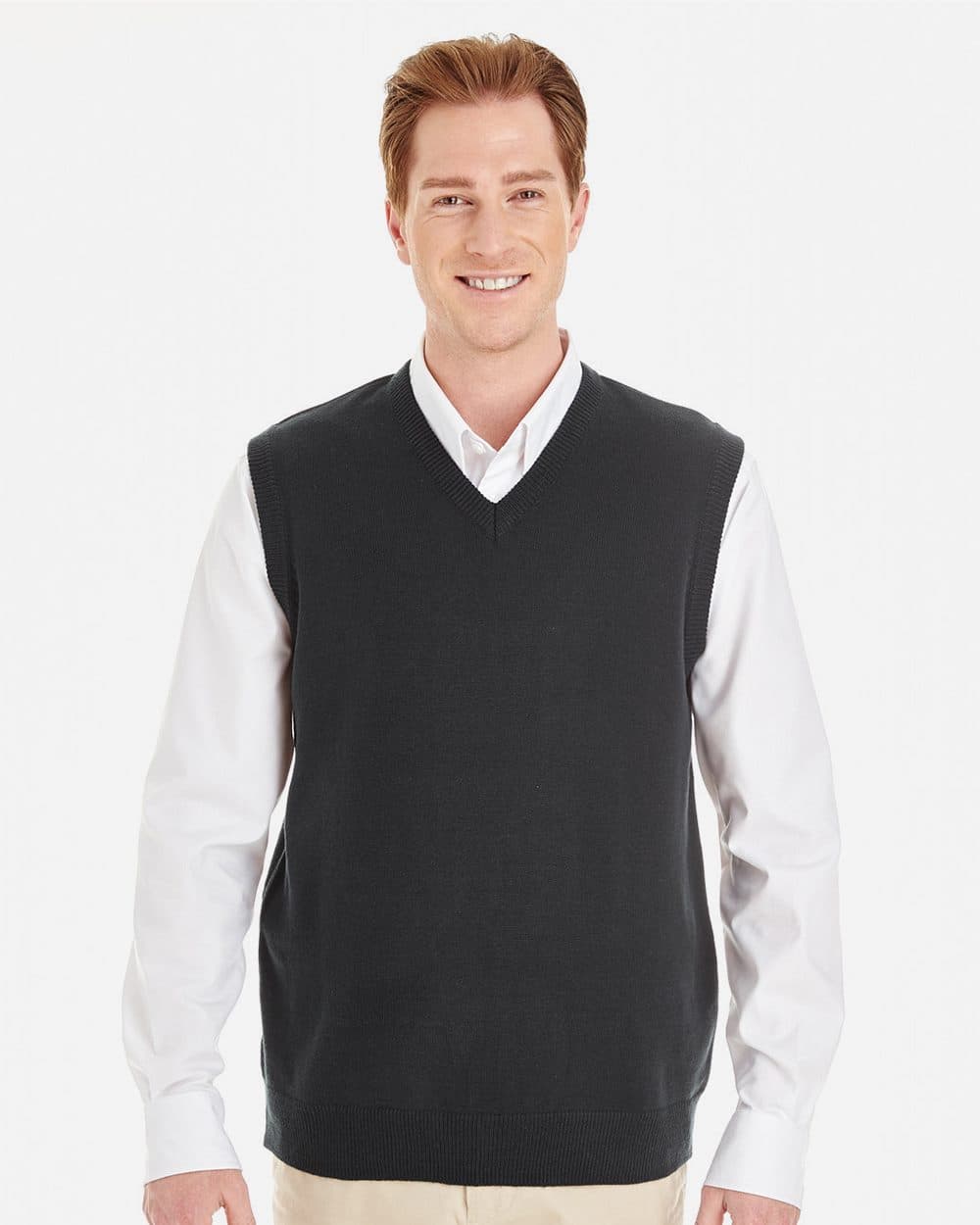 Harriton Men's Pilbloc™ V-Neck Sweater Vest - Image 1