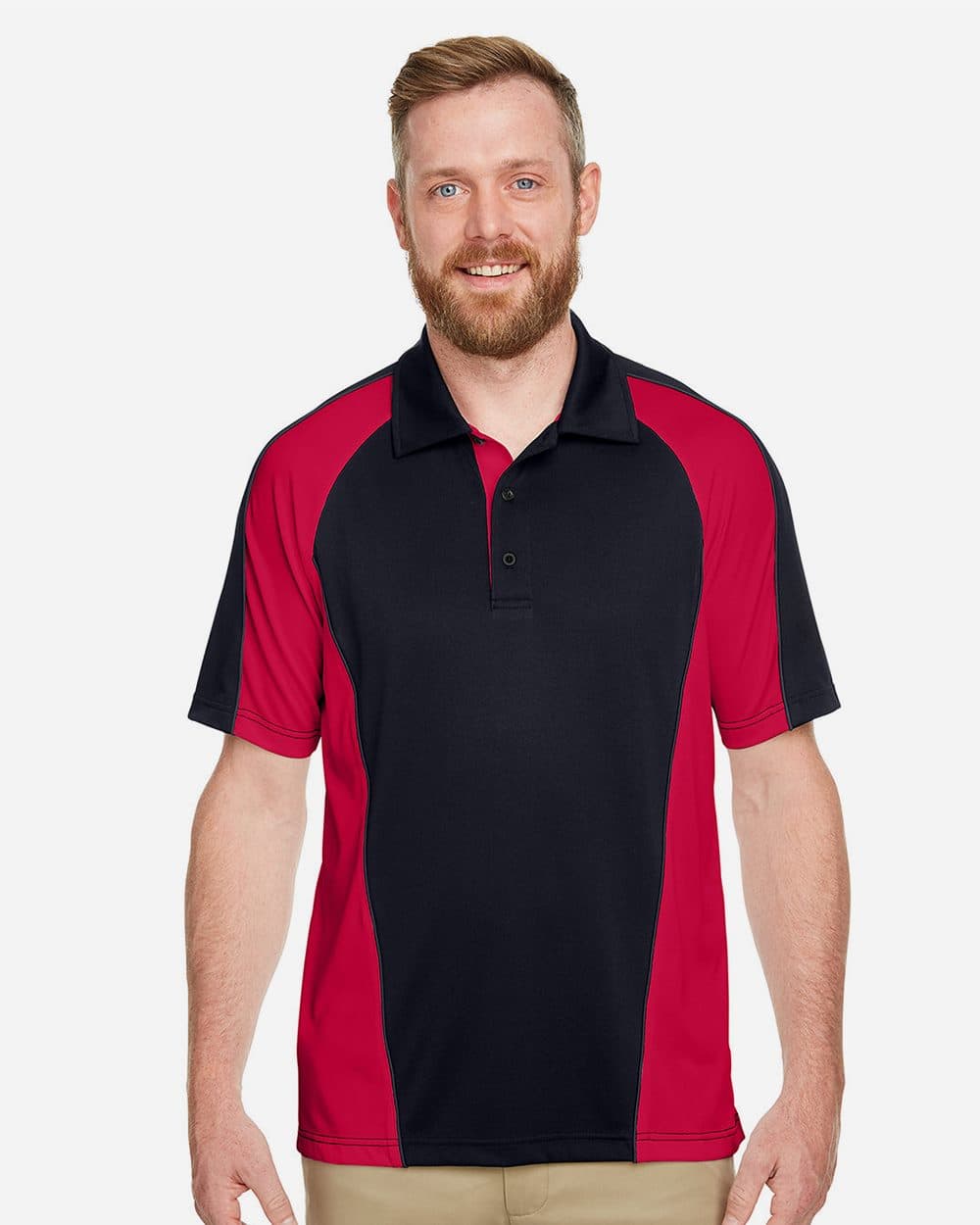 Harriton Men's Advantage Snag Protection Plus IL Colorblock Polo