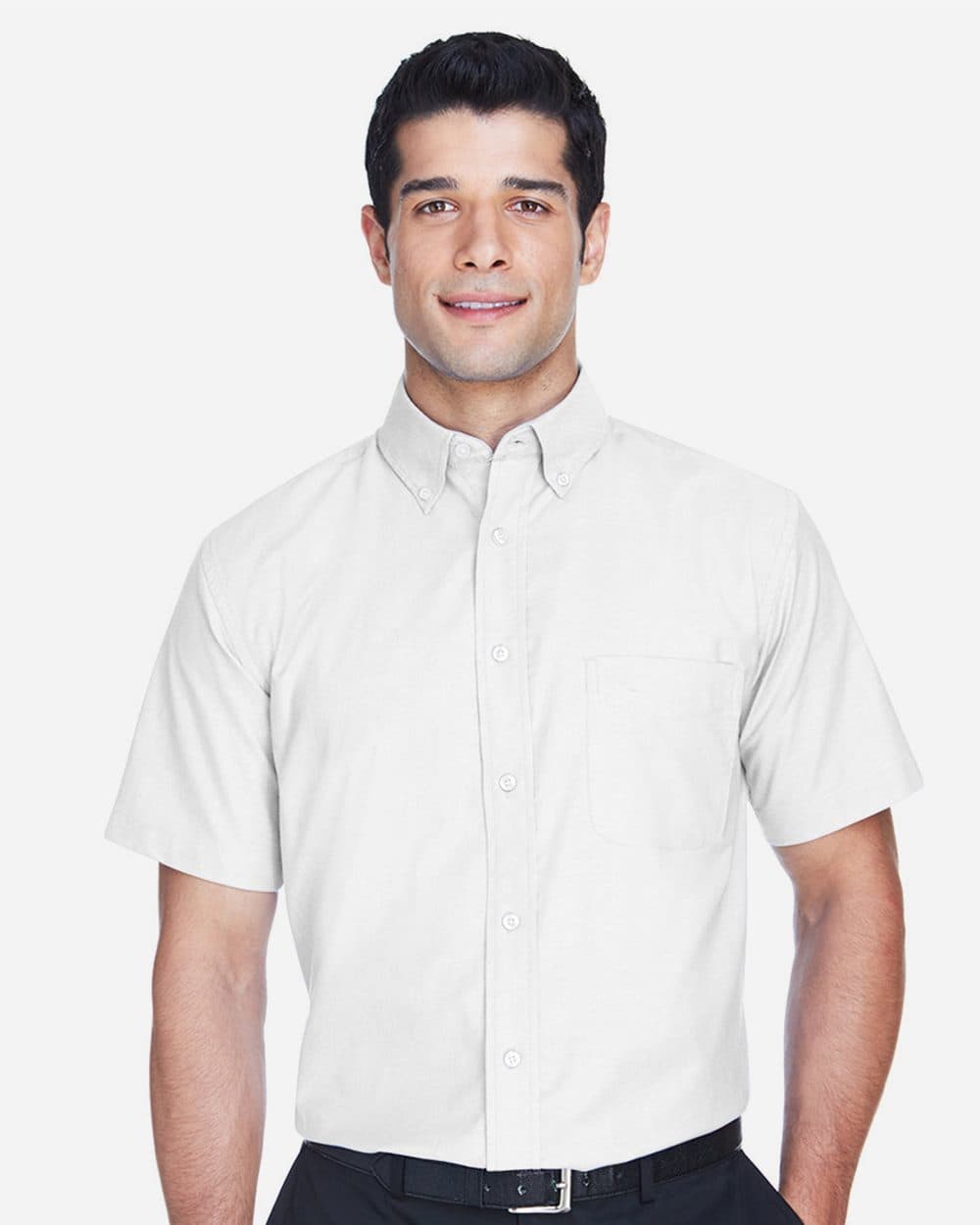 Harriton Men's Oxford Short Sleeve with Stain-Release - Image 1