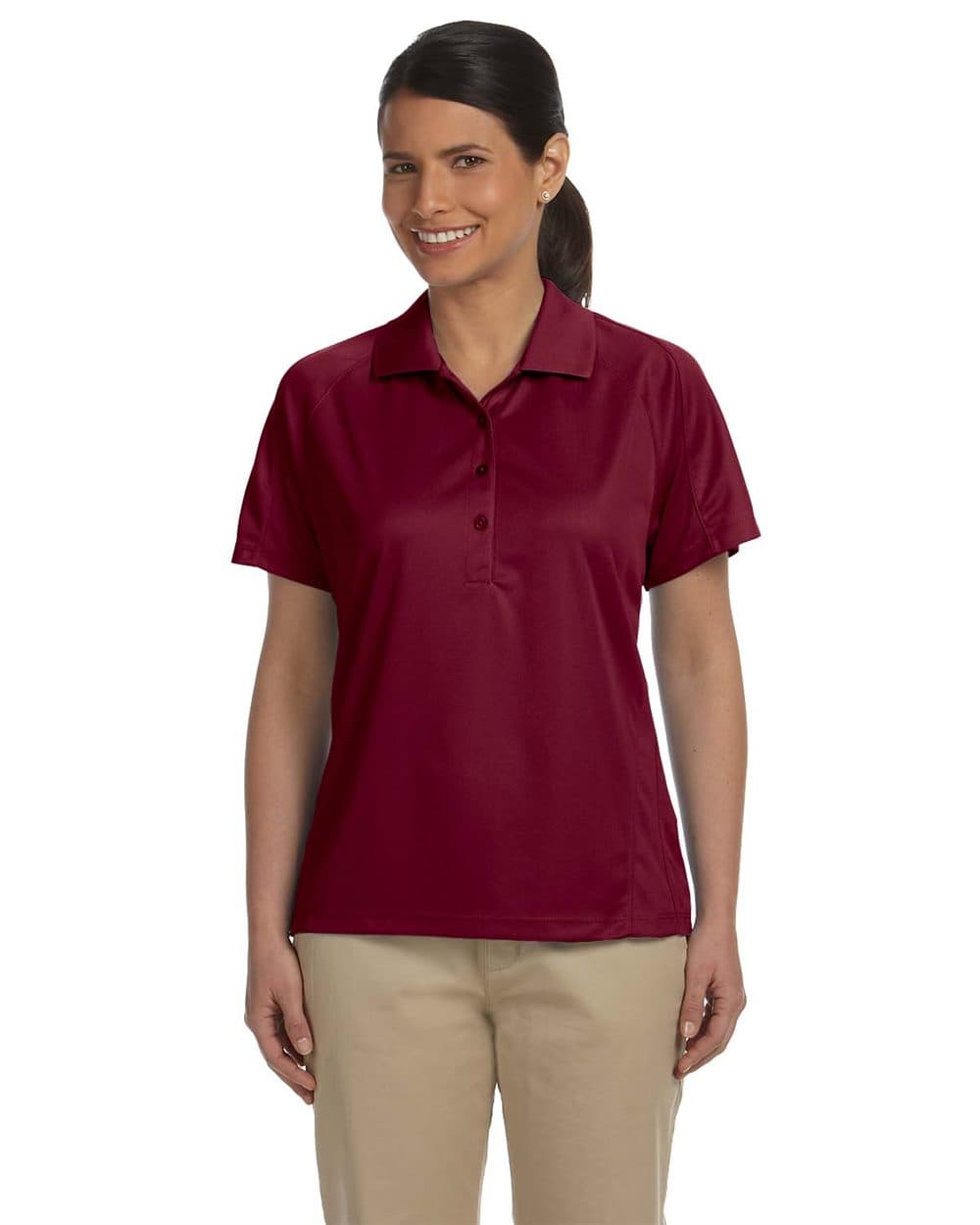Harriton Women's Polytech Mesh Insert Polo - Image 1