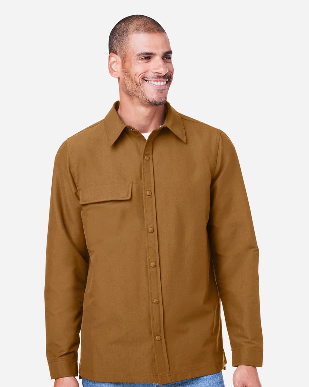 Harriton Unisex Flex Twill Overshirt Jacket - Image 1