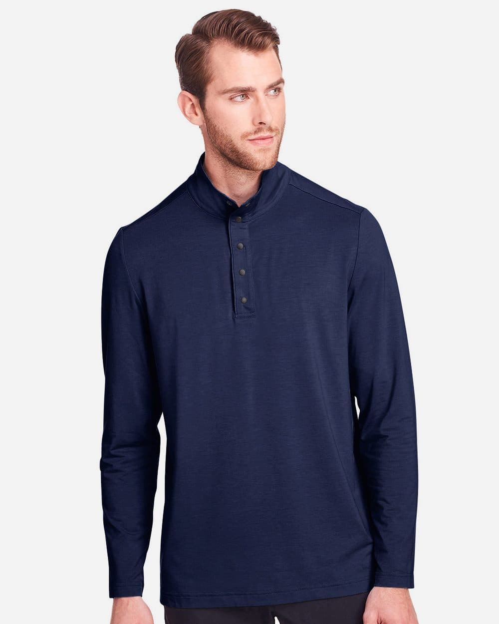 North End Men's JAQ Stretch Performance Snap-Neck Pullover - Image 1